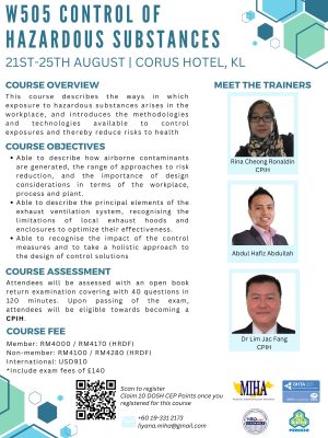 OHTA W505 - CONTROL OF HAZARDOUS SUBSTANCES